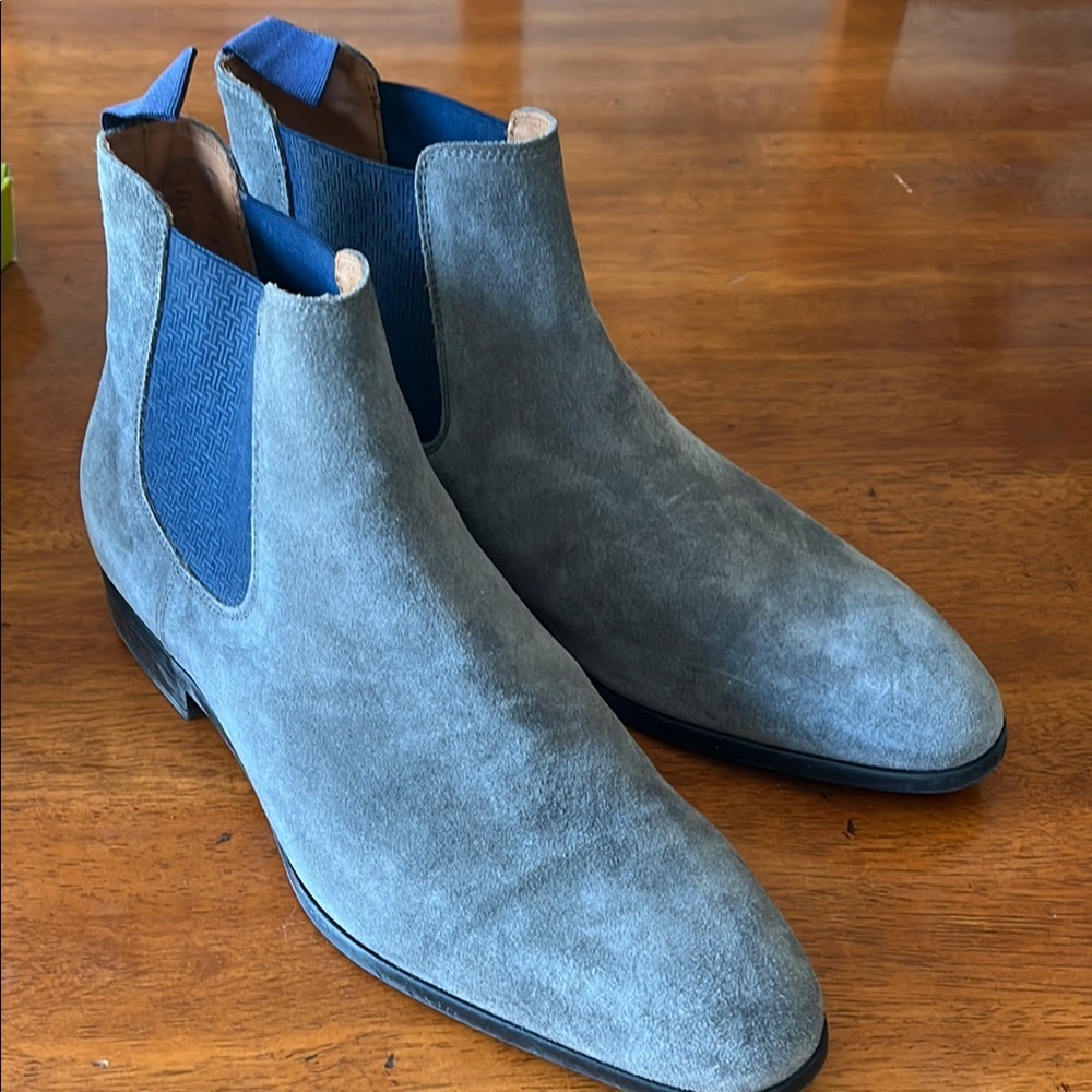 Men's Gray Suede Chelsea Boots Ted Baker London